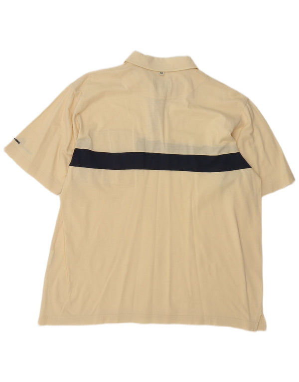 Polo da uomo Sergio Tacchini XL in cotone color block giallo