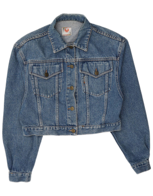 Giacca in denim corto da donna Stefanel UK 12 blu medio