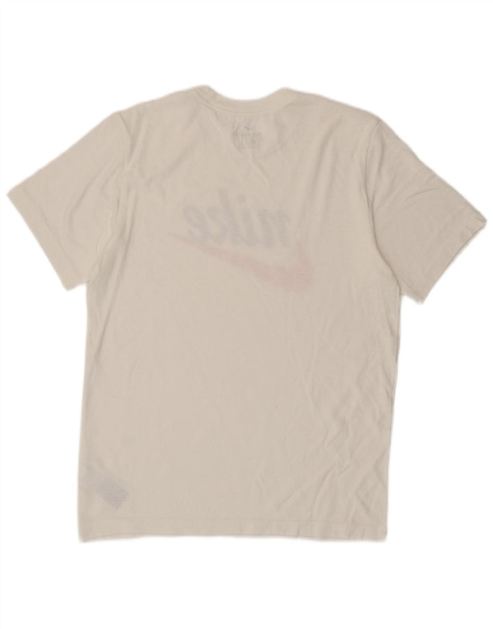 T-shirt grafica da uomo Nike Top in cotone bianco medio