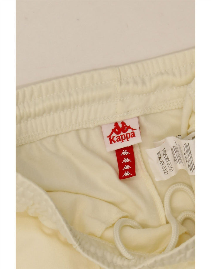 Pantaloni da tuta con grafica Kappa da uomo Joggers XS poliestere bianco sporco