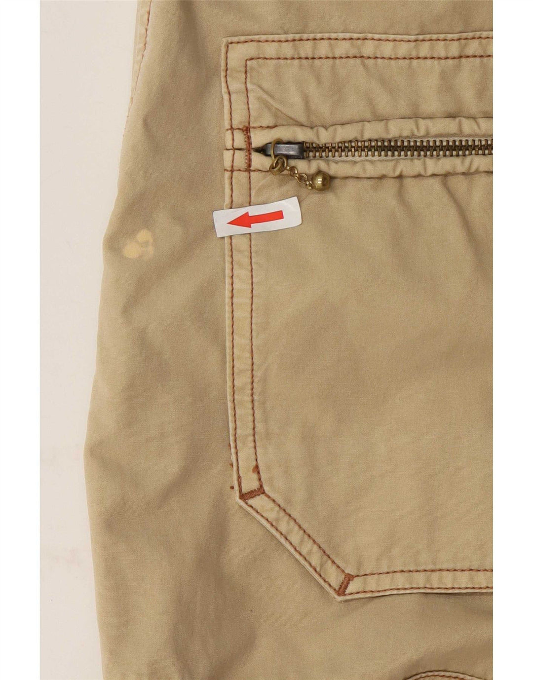 Pantaloni cargo dritti da uomo Marlboro Classics W32 L34 cotone kaki