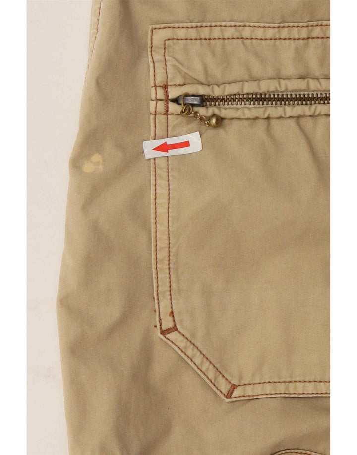 Pantaloni cargo dritti da uomo Marlboro Classics W32 L34 cotone kaki
