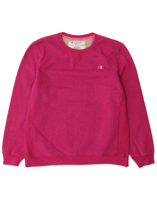 Felpa da donna CHAMPION Maglione UK 18 XL Cotone rosa