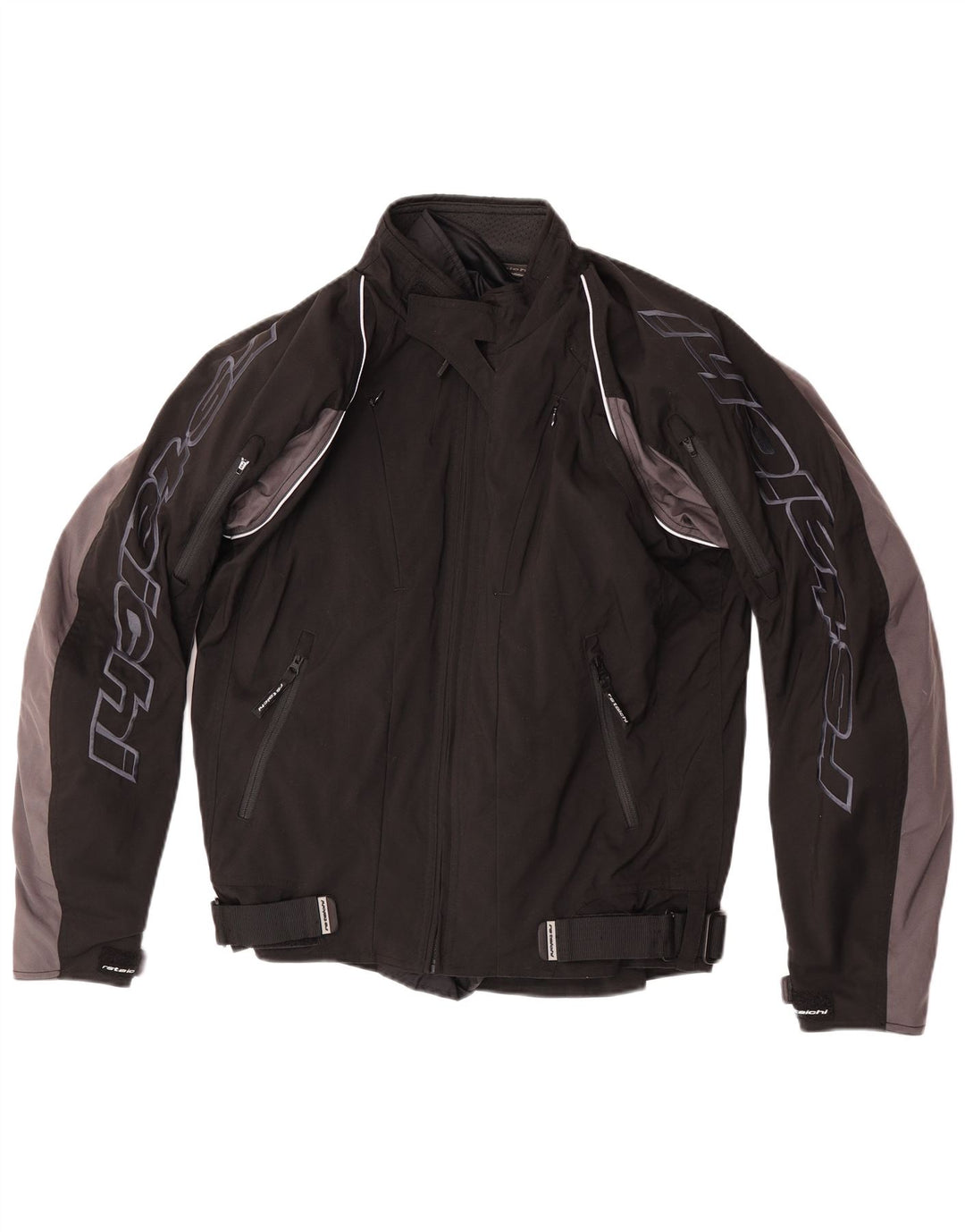 Giacca da corsa grafica da uomo RS Taichi UK 38 Nylon color block medio nero