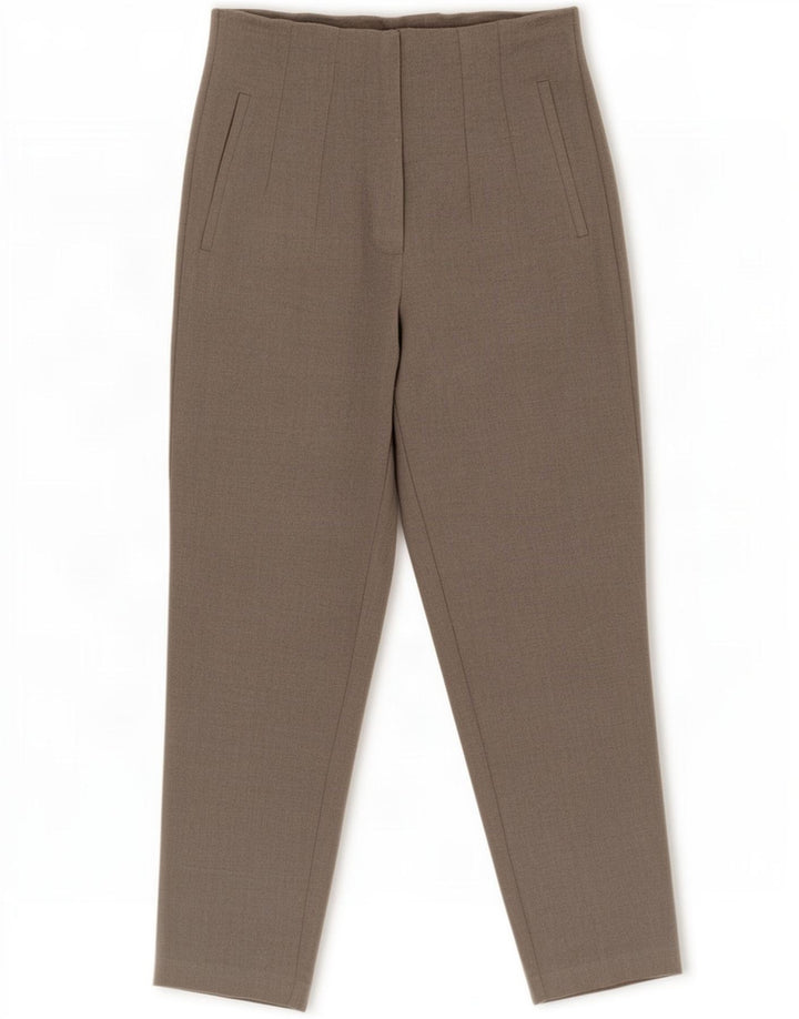 Pantaloni da abito affusolati corti Zara da donna medi W28 L26 poliestere grigio