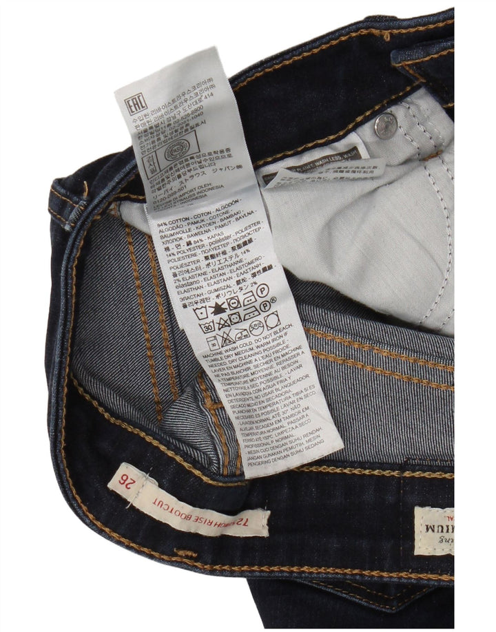 Jeans Levi's da donna 725 bootcut a vita alta W26 L32 cotone blu navy