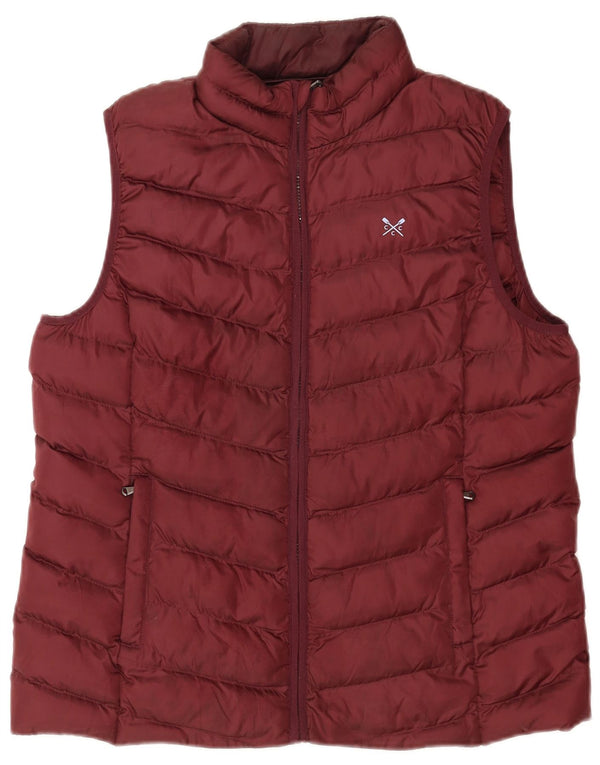 Crew Clothing Gilet imbottito da donna UK 16 Large Bordeaux Poliestere