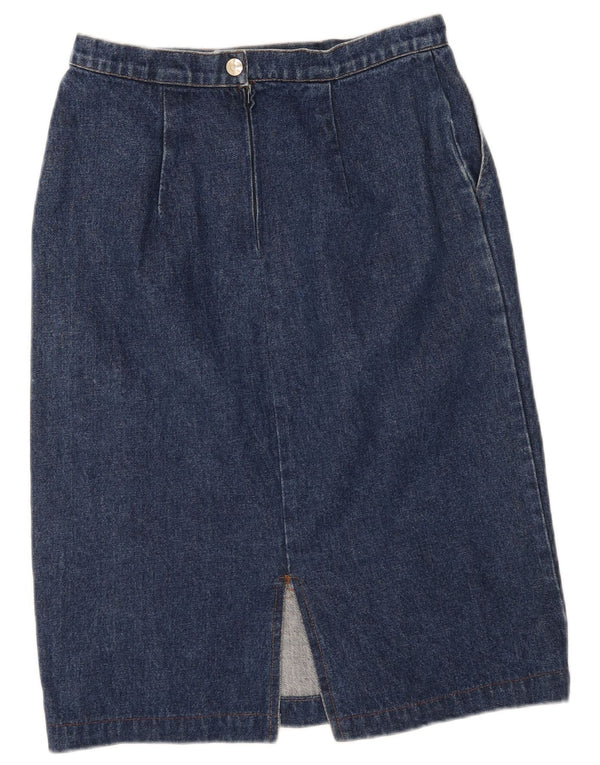 Gonna di jeans vintage da donna IT 46 grande W30 in cotone blu