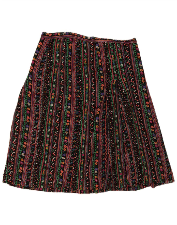 Gonna a trapezio da donna vintage W32 grande a righe multicolore