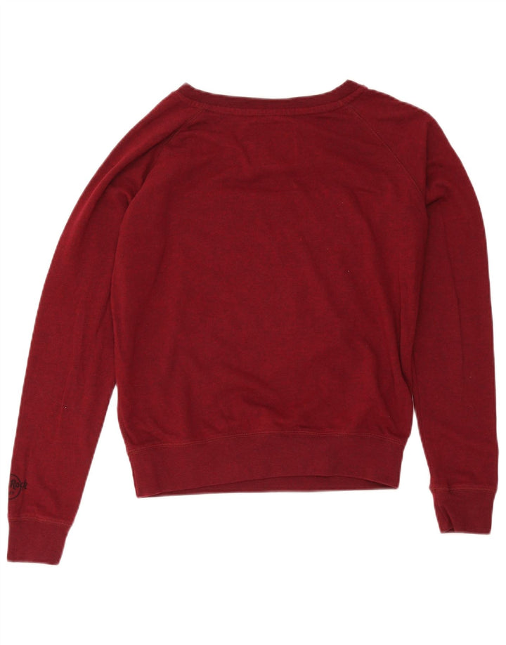 Felpa da donna Phoenix Hard Rock Cafe, maglione, UK 14, bordeaux medio