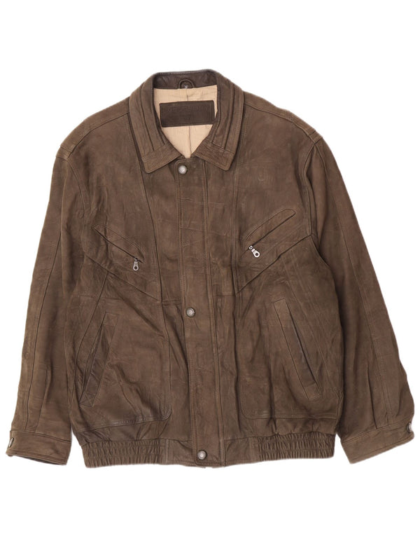 WESTBURY Giubbotto bomber in pelle scamosciata da uomo IT 58 4XL Pelle kaki