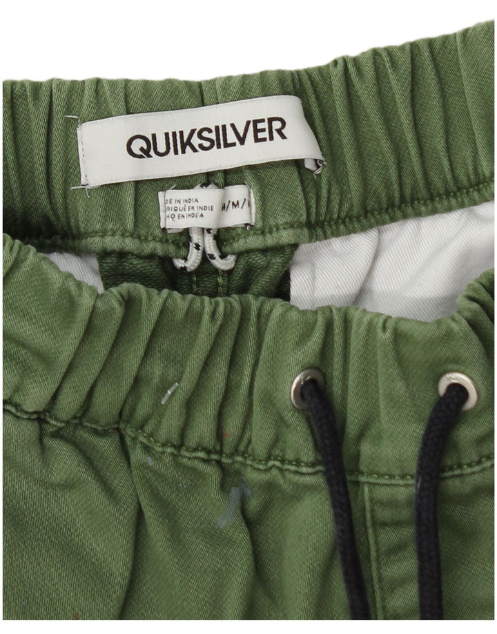 Pantaloni chino dritti da uomo Quiksilver medi W30 L30 poliestere verde