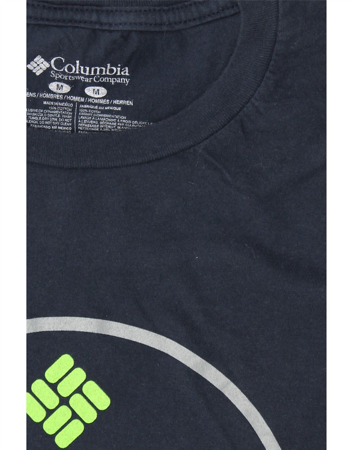 COLUMBIA Mens Seattle Graphic T-Shirt Top Medium Navy Blue Cotton Vintage Columbia and Second-Hand Columbia from Messina Hembry 