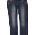 Jeans dritti arcobaleno da donna DESIGUAL W34 L28 cotone blu
