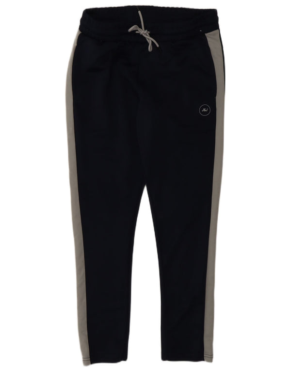 Pantaloni da tuta da uomo Jack & Jones grandi in poliestere color block blu navy