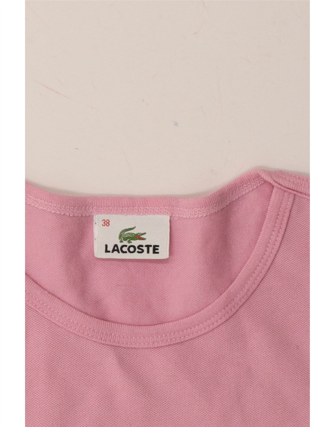 LACOSTE Womens T-Shirt Top Size 38 Medium Pink Cotton Vintage Lacoste and Second-Hand Lacoste from Messina Hembry 