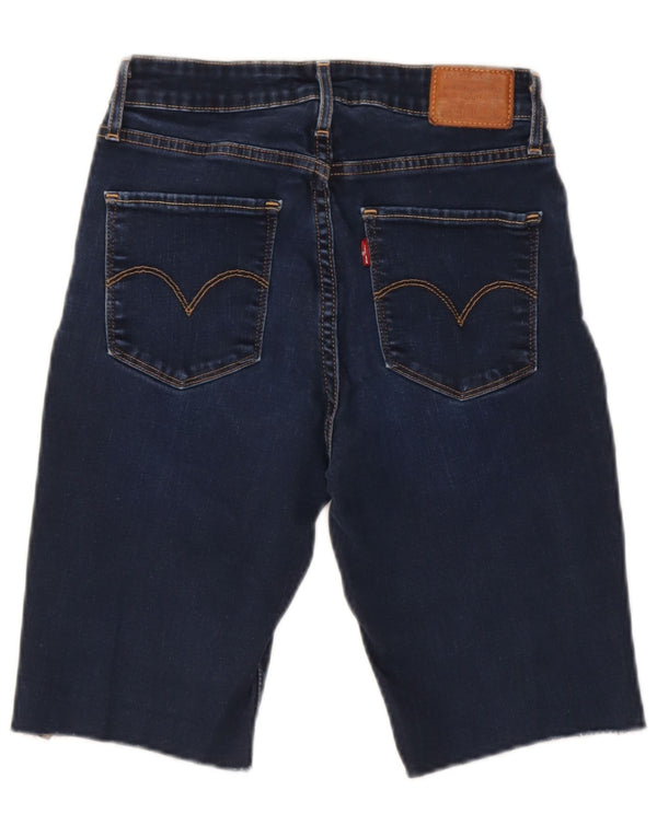 Pantaloncini di jeans skinny a vita alta Levi's 721 da donna W27 Small Blu navy