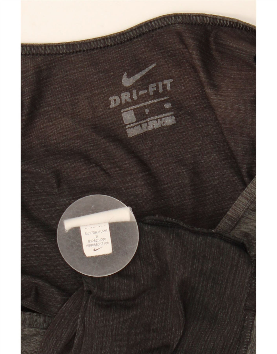 Canotta NIKE da uomo Dri Fit, piccola, in poliestere screziato color kaki