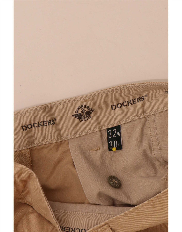 Pantaloni chino da uomo Dockers W32 L28 in cotone beige