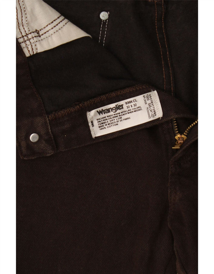 Jeans dritti da uomo Wrangler W32 L28 cotone marrone