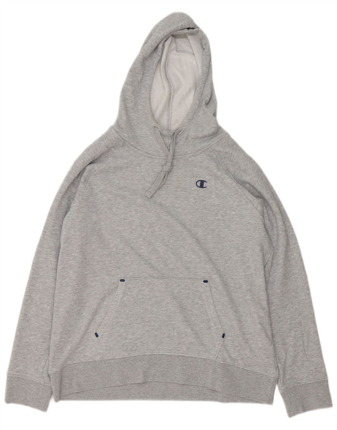 Maglione con cappuccio da uomo Champion, grande cotone chiazzato grigio
