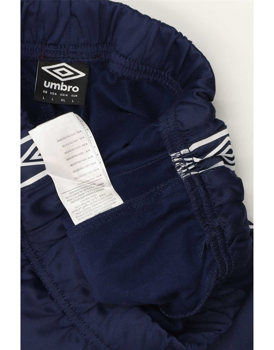 Pantaloni da tuta con grafica da uomo Umbro Large in poliestere geometrico blu navy