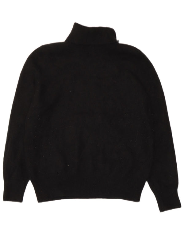 Maglione maglione a collo alto da donna Marks & Spencer UK 14 grande cashmere nero