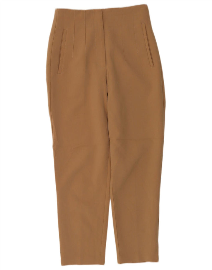 Pantaloni casual affusolati da donna Zara piccoli W26 L26 poliestere marrone