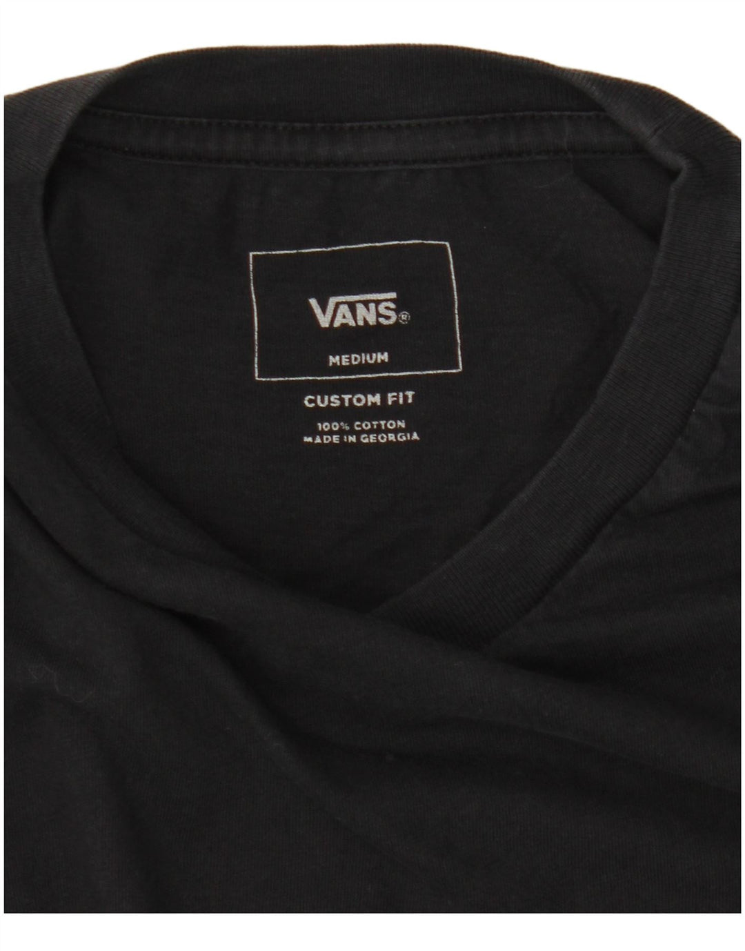 T-shirt da uomo Custom Fit di Vans, cotone medio nero