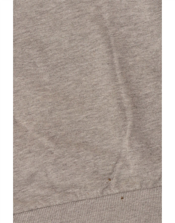 Felpa con cappuccio da uomo Adidas in cotone chiazzato grigio medio