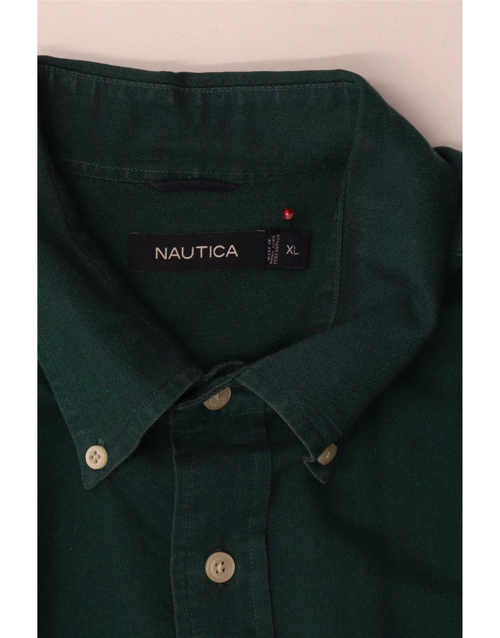 Camicia da uomo Nautica XL in cotone verde