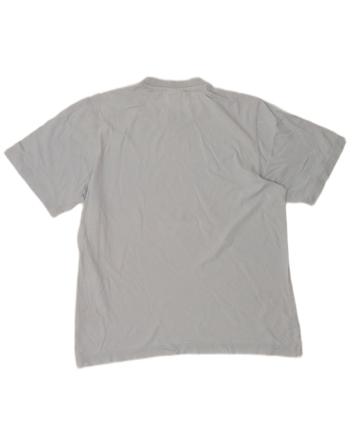 T-shirt grafica da uomo a maniche corte Adidas Top in cotone blu medio