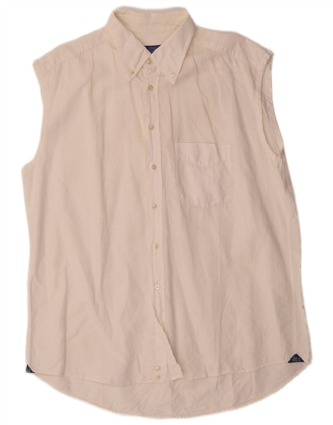 Camicia senza maniche da uomo Best Company XL in lino bianco