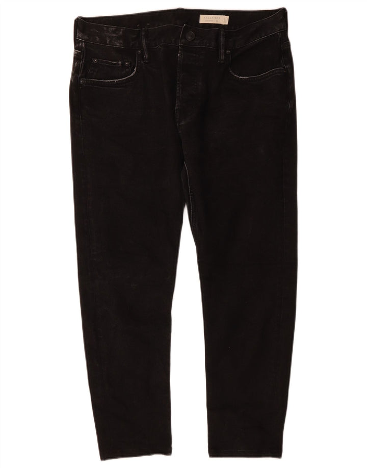 Jeans corti a sigaretta da uomo ALL SAINTS W33 L24 cotone nero