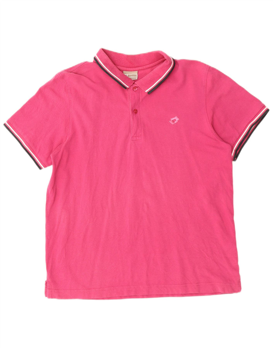 Polo da uomo LOTTO in cotone rosa medio