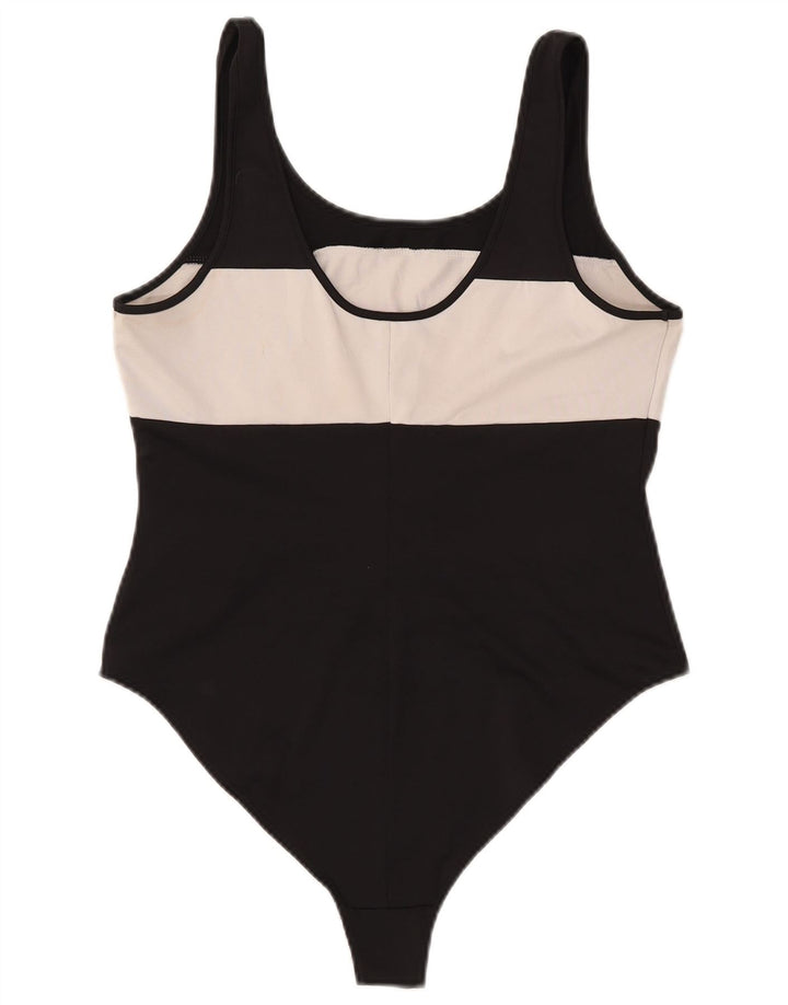 LEVI'S Body senza maniche con grafica da donna UK 14 Large Nero Colourblock