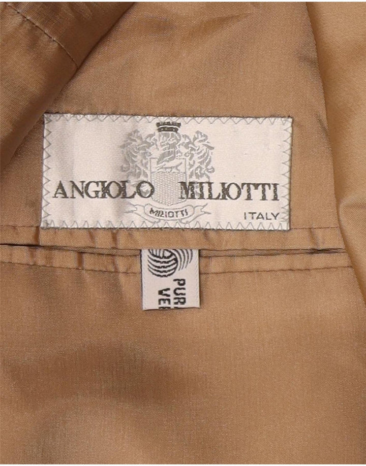 Giacca blazer da uomo a 2 bottoni Angiolo Miliotti UK 42 XL verde pied de poule