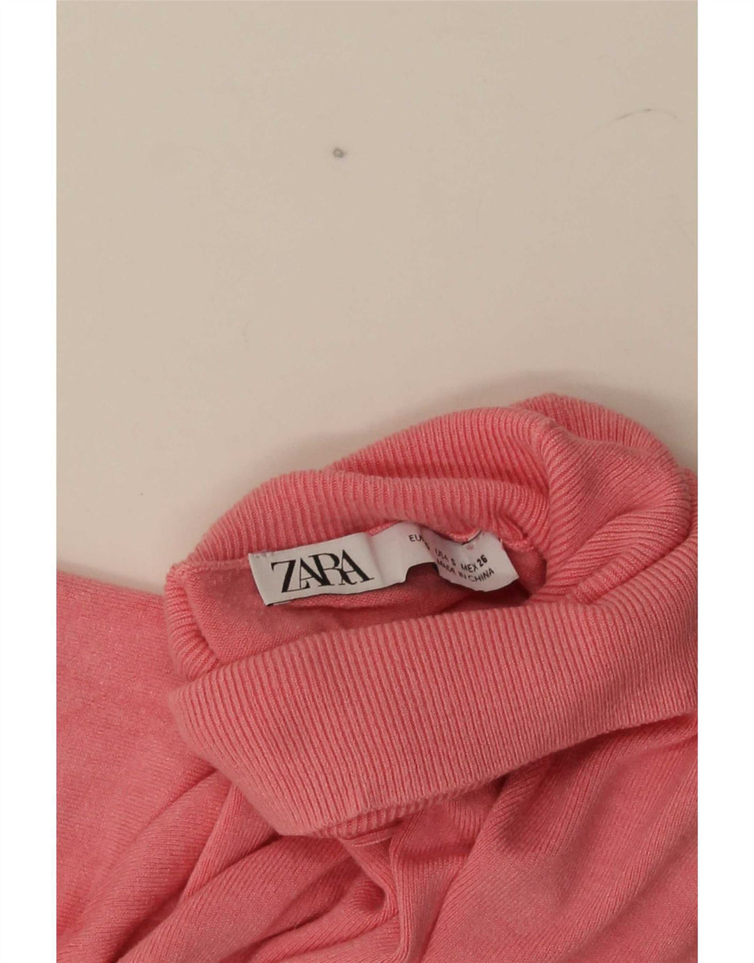 Maglione maglione collo alto da donna Zara UK 10 piccolo rosa