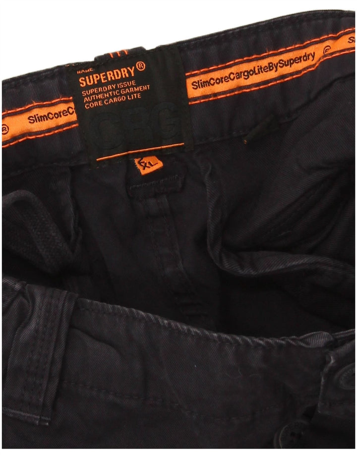 Pantaloncini cargo slim da uomo Superdry 2XL W38 cotone blu navy