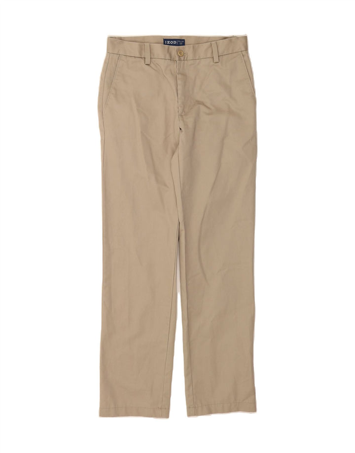 IZOD Mens Slim Fit Chino Trousers W29 L32 Beige Vintage Izod and Second-Hand Izod from Messina Hembry 