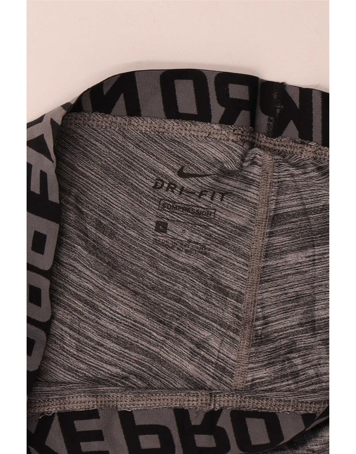 Leggings grafici Nike Dri Fit da uomo, grandi, grigi screziati