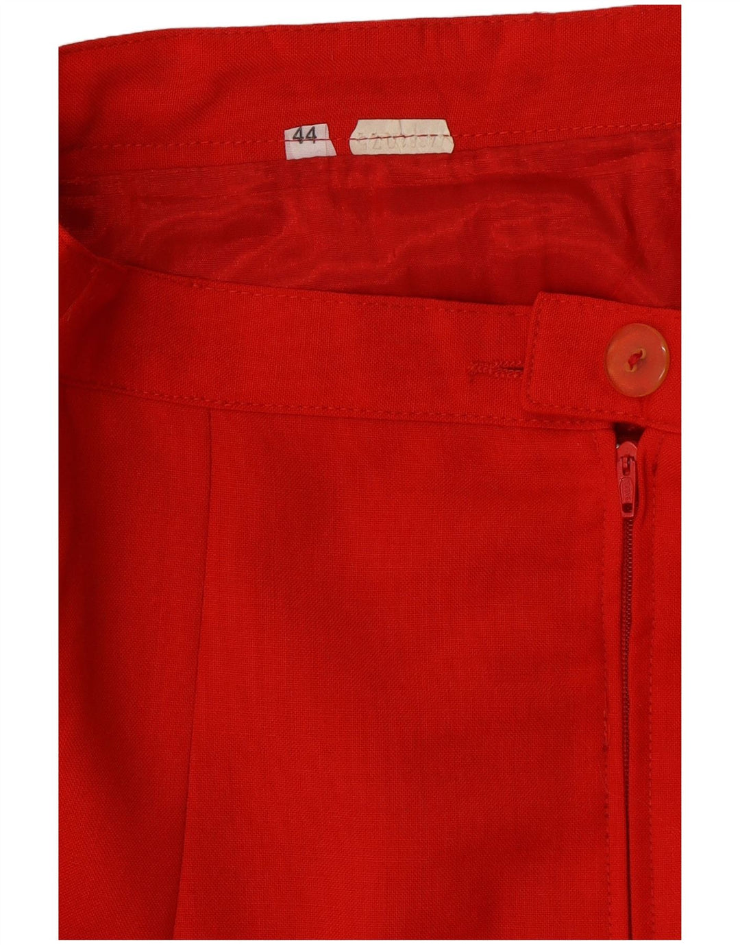 Set gonna da donna in 2 pezzi a 2 bottoni VINTAGE IT 44 medio W26 lana rossa