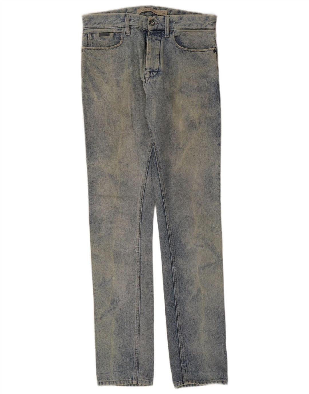 Jeans slim da uomo Calvin Klein W28 L34 cotone blu