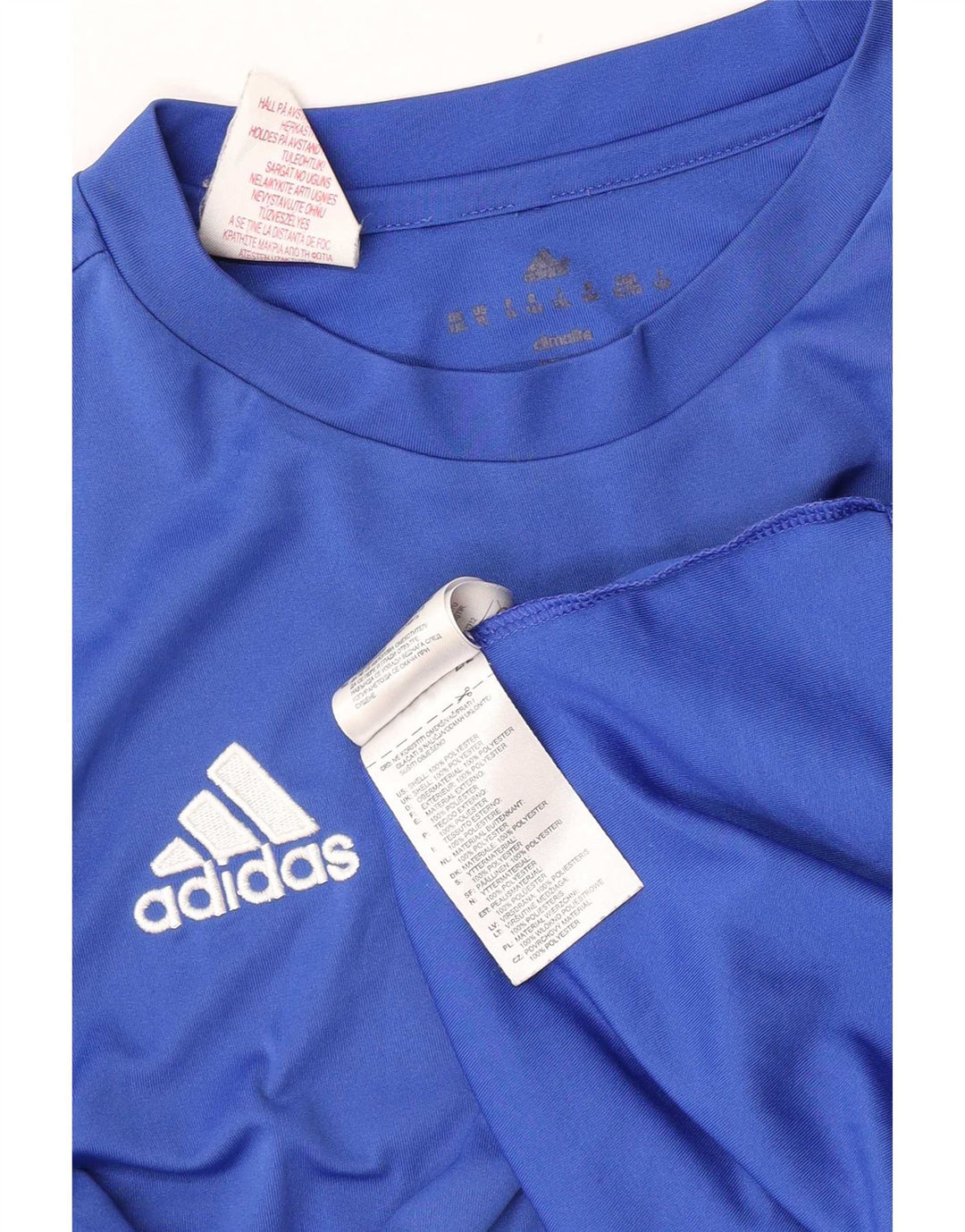 Maglietta Adidas Climalite da ragazzo, 11-12 anni, in poliestere blu