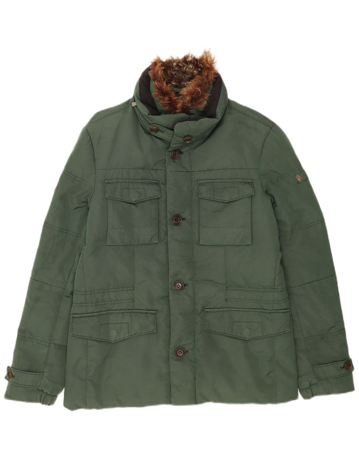 PEUTEREY Giacca imbottita da uomo UK 36 Small Verde Poliammide