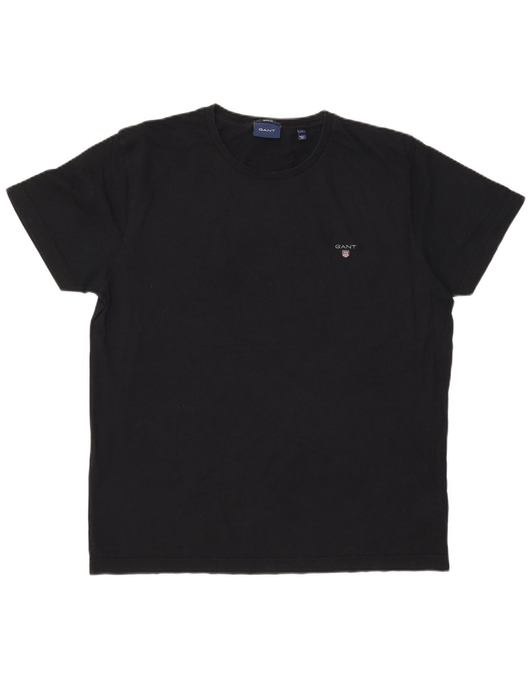 Gant Maglietta Regular da Uomo XL in Cotone Nero