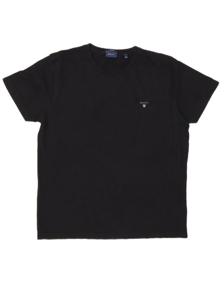 Gant Maglietta Regular da Uomo XL in Cotone Nero