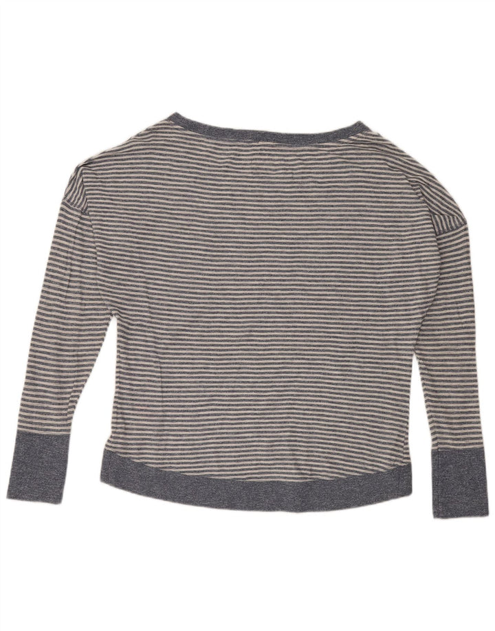 Camicetta oversize da donna Superdry Top UK 16 cotone a righe grandi blu