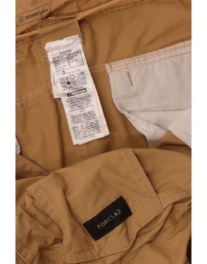 Pantaloni cargo dritti da uomo FORCLAZ EU 54 2XL W44 L34 Cotone beige