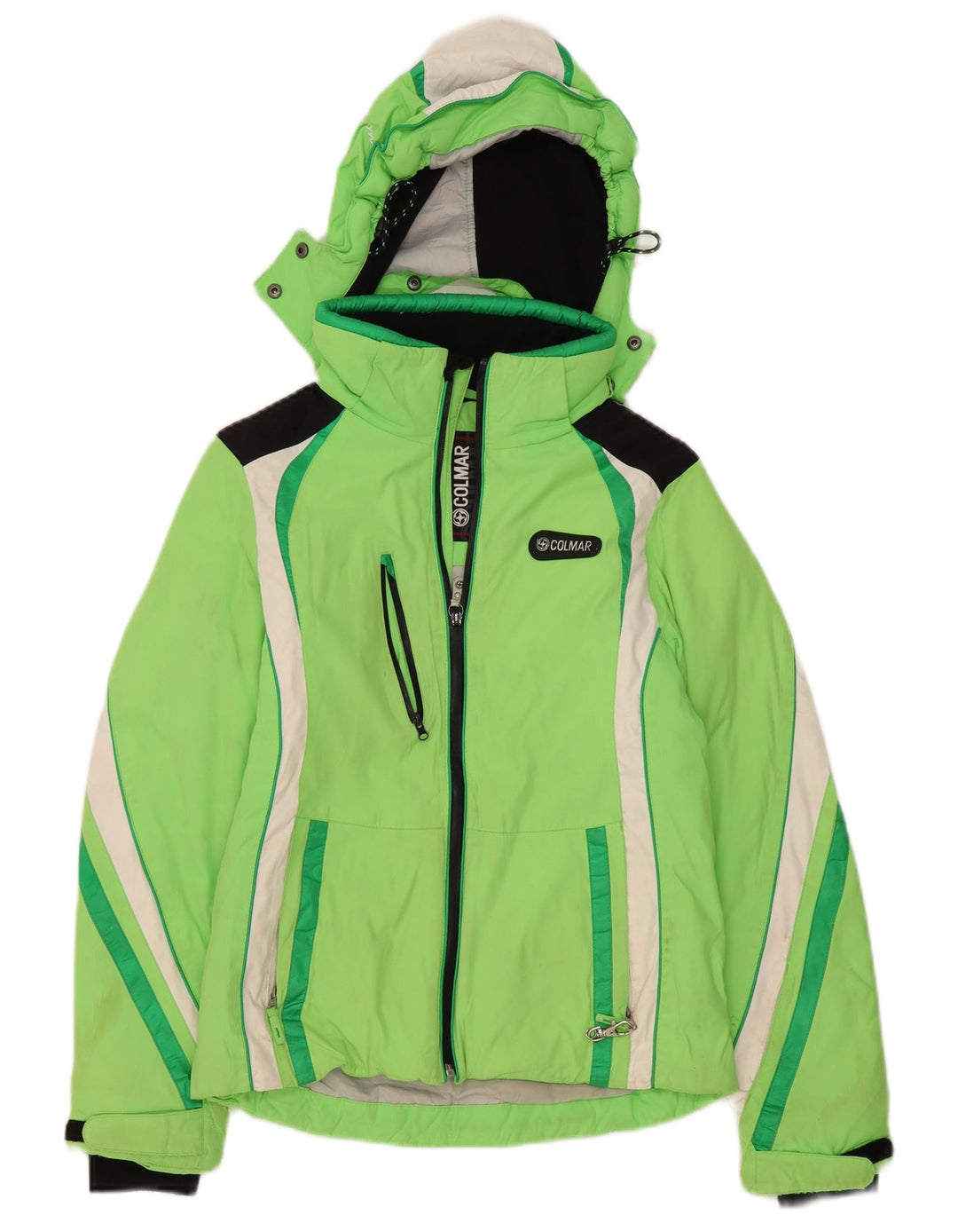 Giacca da sci oversize con cappuccio da donna Colmar IT 40 XS Green Colourblock